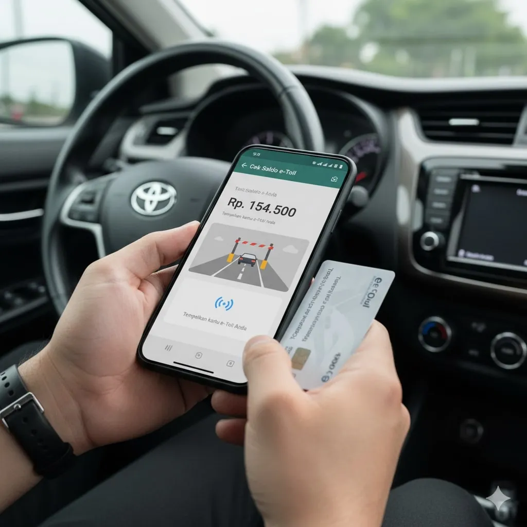 1. Cara Cek E Toll di HP Melalui Aplikasi Mobile Banking (c) Ilustrasi AI