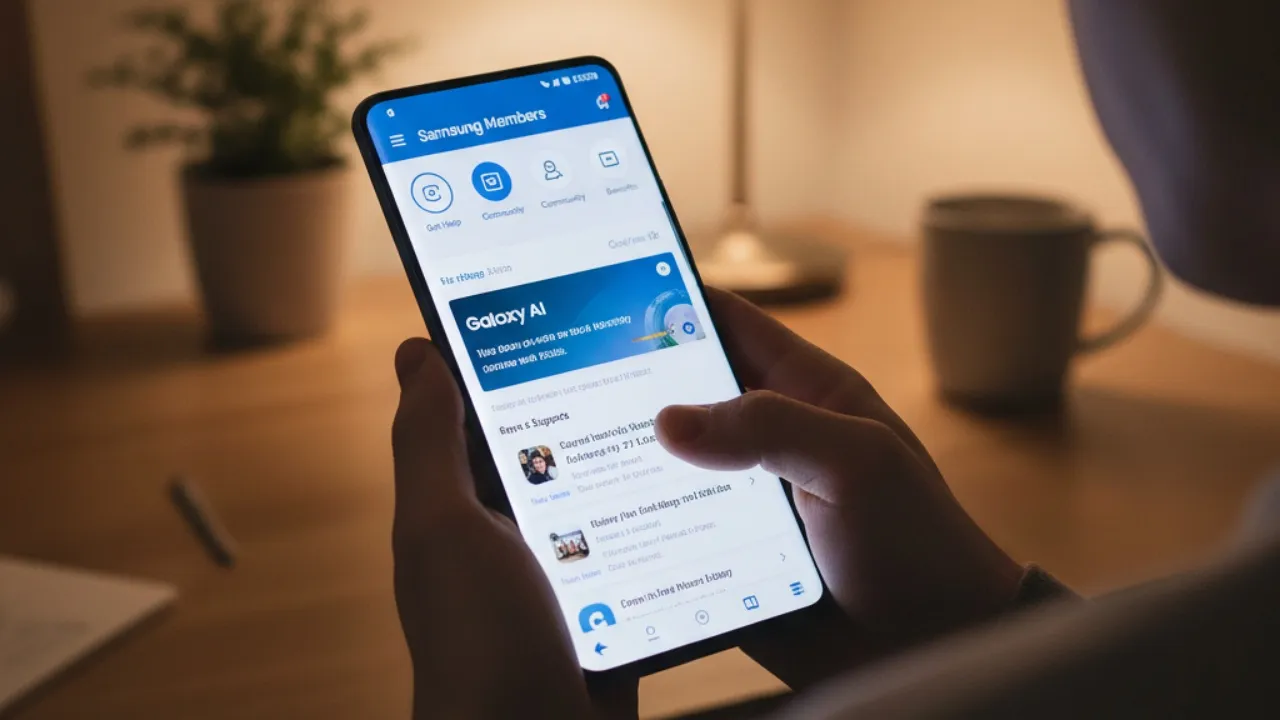 Menggunakan Aplikasi Samsung Members untuk Cek Baterai