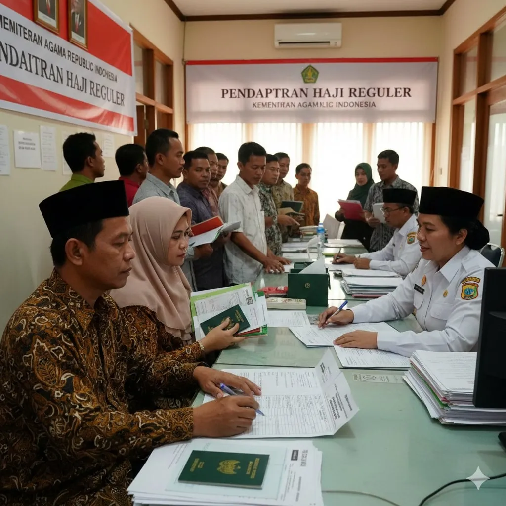 Cara Cek Keberangkatan Haji Melalui Aplikasi Pusaka (c) Ilustrasi AI