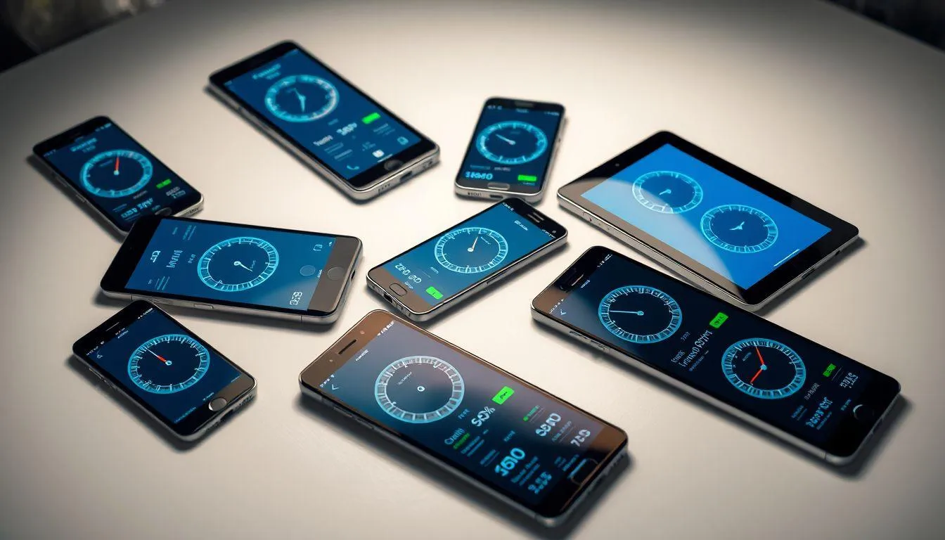 Aplikasi Mobile untuk Tes Kecepatan (c) Ilustrasi AI