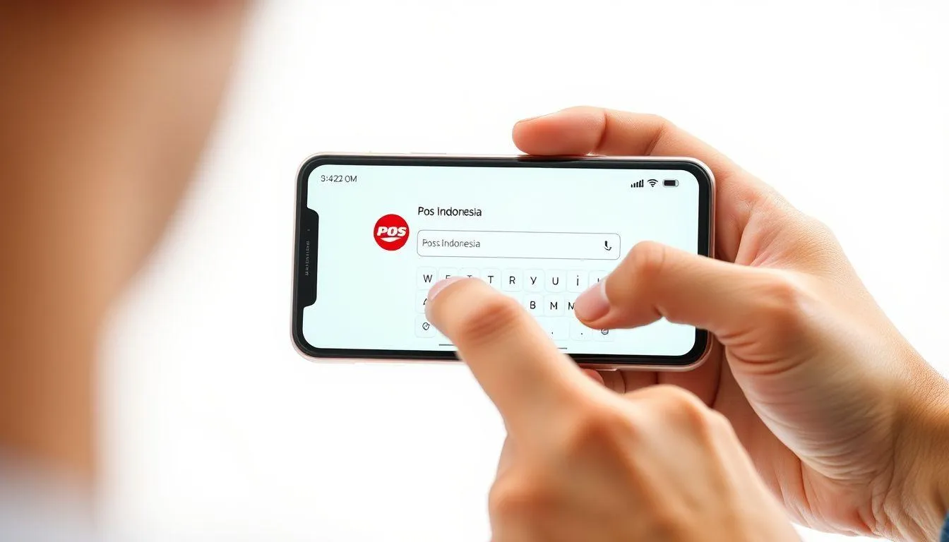 Menggunakan Aplikasi Mobile untuk Cek Kode Pos (c) Ilustrasi AI