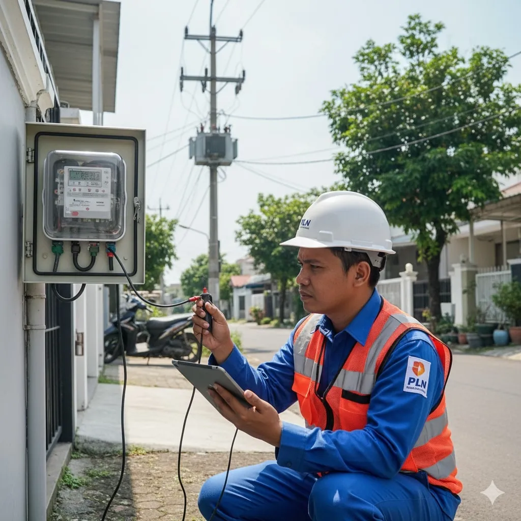 Menggunakan Aplikasi PLN Mobile untuk Cek Pemakaian Listrik (c) Ilustrasi AI
