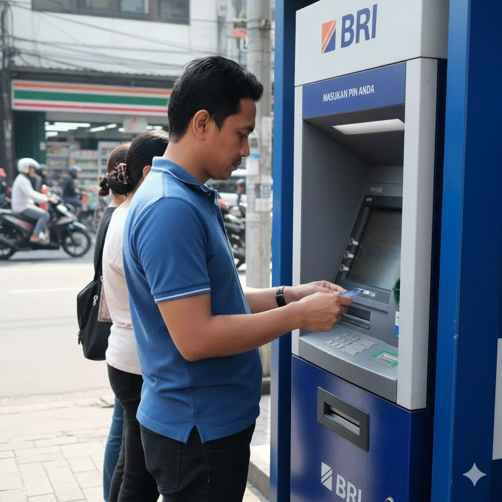 Langkah-Langkah Cara Cek Mutasi di ATM BRI (c) Ilustrasi AI