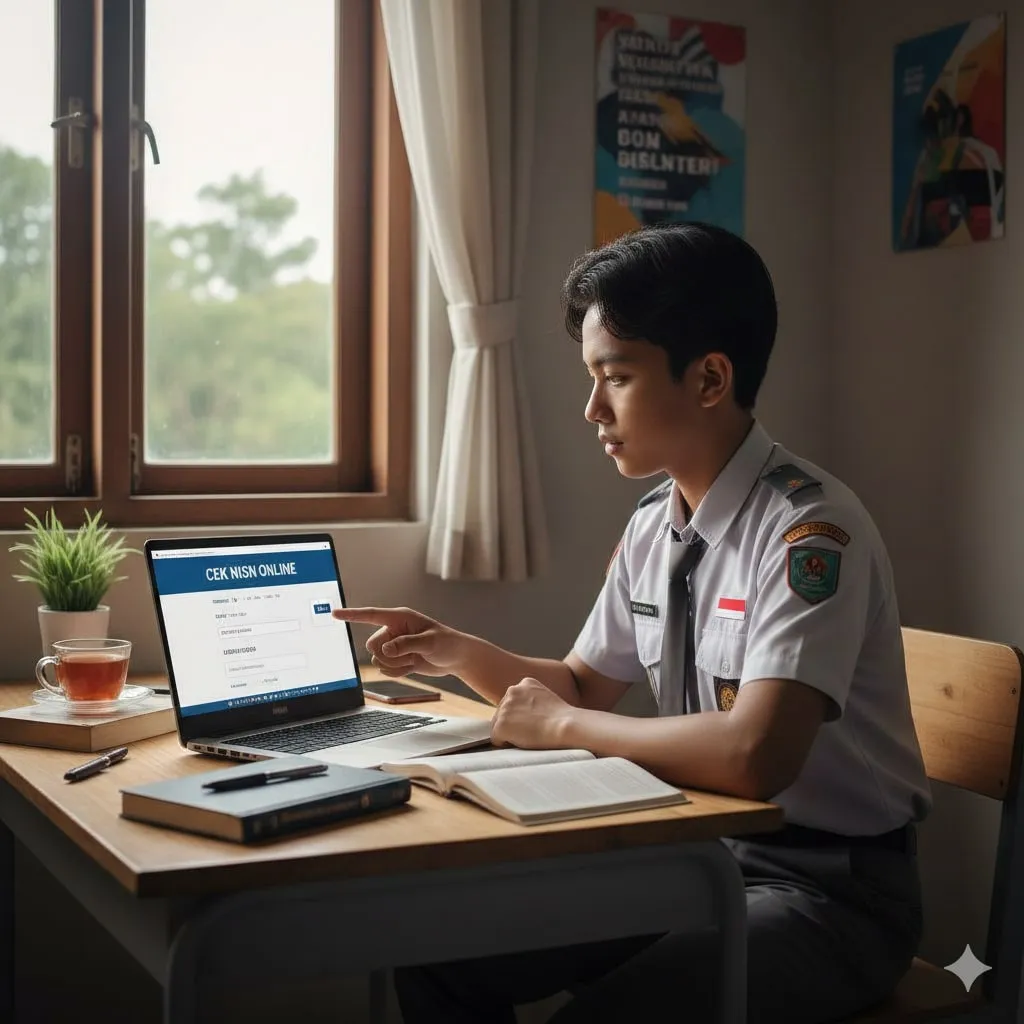 Metode Pencarian NISN Berdasarkan Nomor (c) Ilustrasi AI
