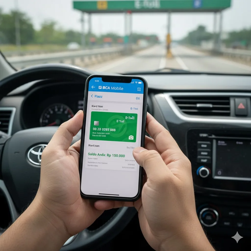 Cara Cek Saldo E-Toll BCA Melalui Aplikasi BCA Mobile (c) Ilustrasi AI