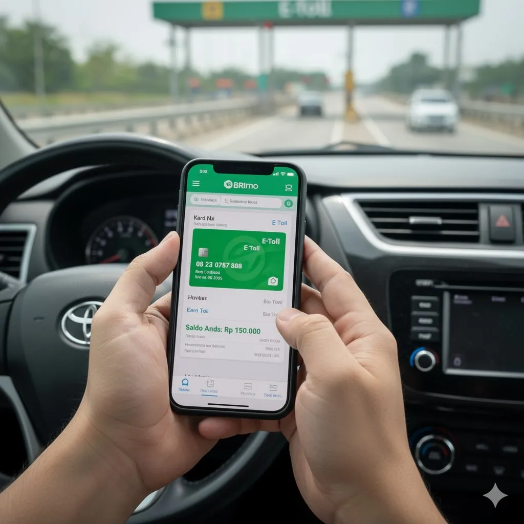 3. Cara Cek Saldo E-Toll BRI Menggunakan Aplikasi BRImo (c) Ilustrasi AI