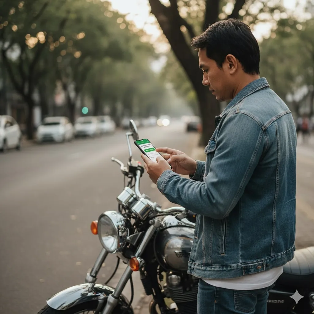 Cara Cek Tagihan Pajak Motor via SMS (c) Ilustrasi AI