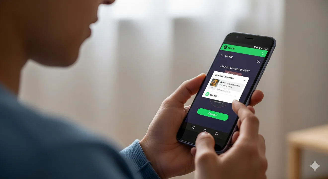 Metode Konversi Spotify ke MP3 di Android (c) Ilustrasi AI