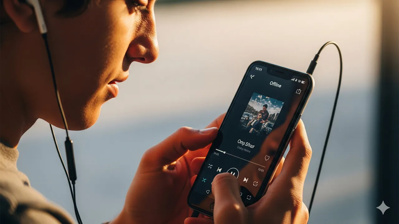 Alternatif Legal untuk Mendengarkan Musik Offline (c) Ilustrasi AI