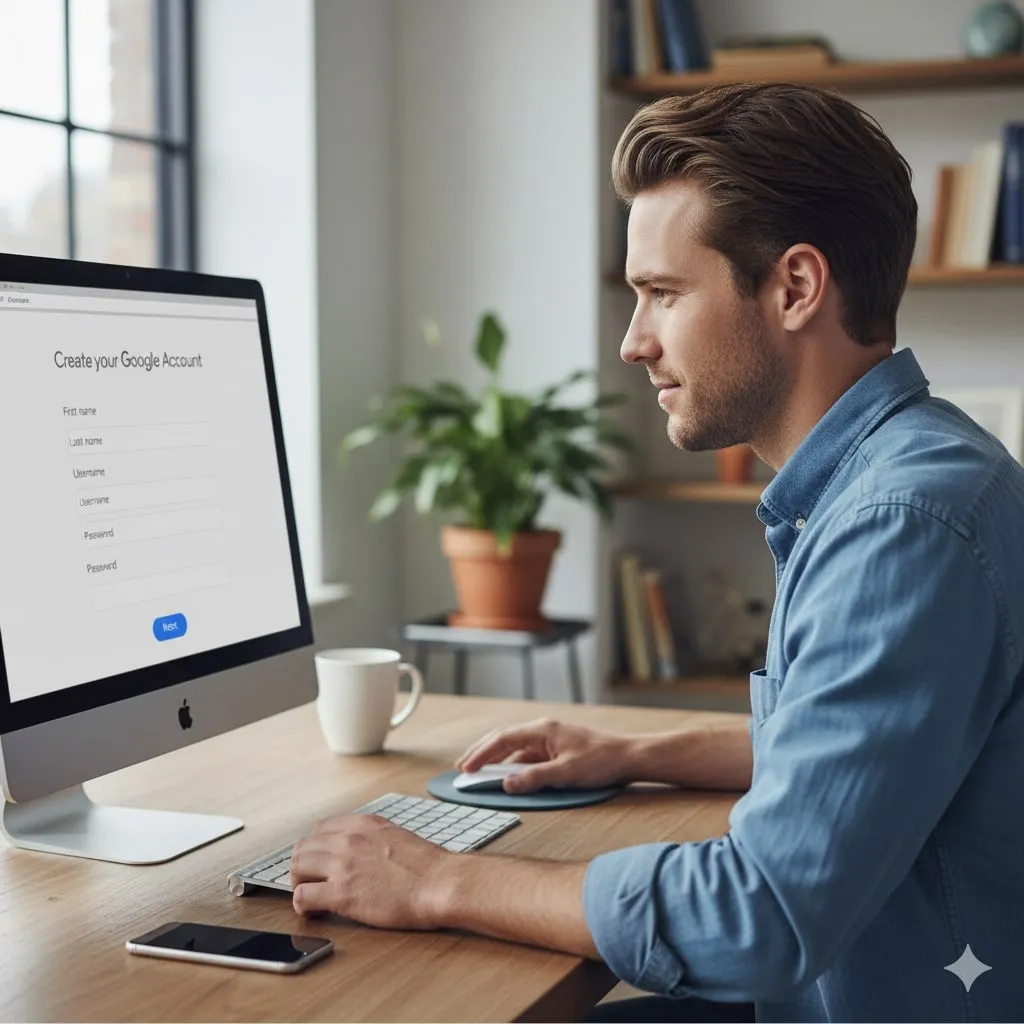 Langkah-Langkah Cara Daftar Akun Google (c) Ilustrasi AI