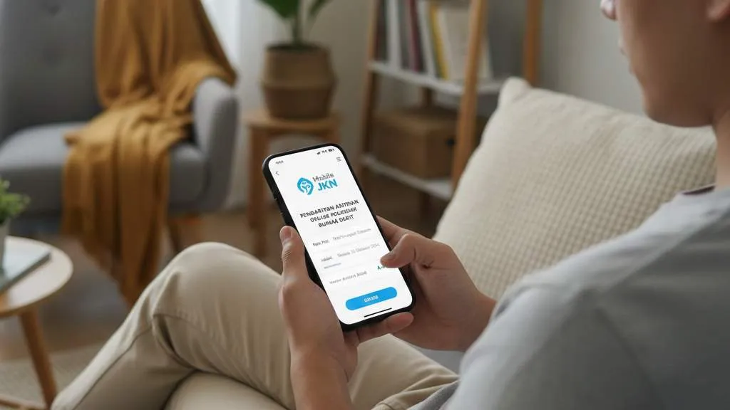 Langkah-Langkah Cara Daftar Antrian di Mobile JKN (c) Ilustrasi AI
