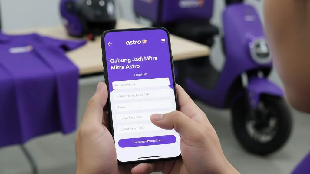 Langkah-Langkah Cara Daftar Astro Driver (c) Ilustrasi AI