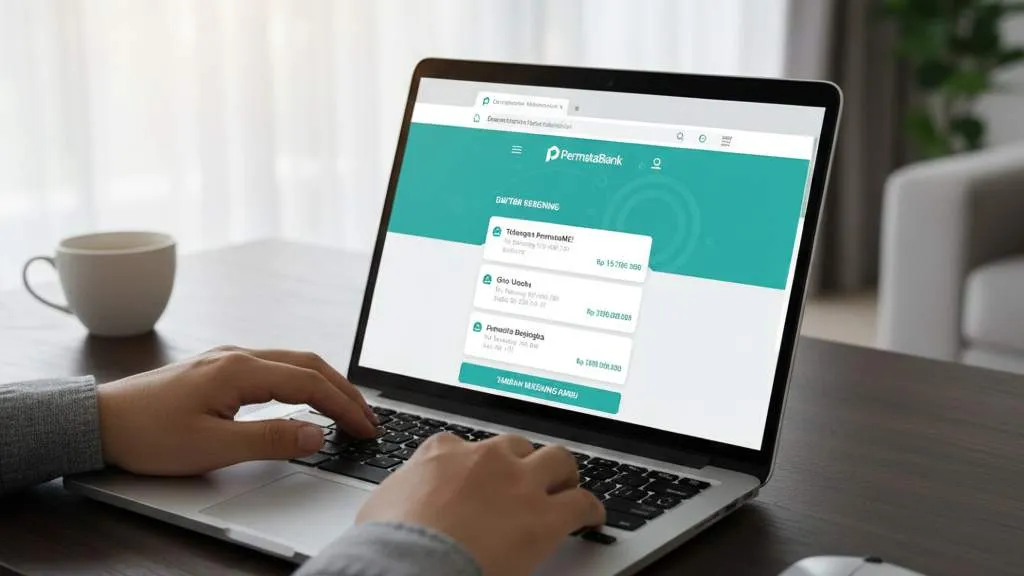 Pendaftaran Melalui Website Resmi Bank Permata (c) Ilustrasi AI