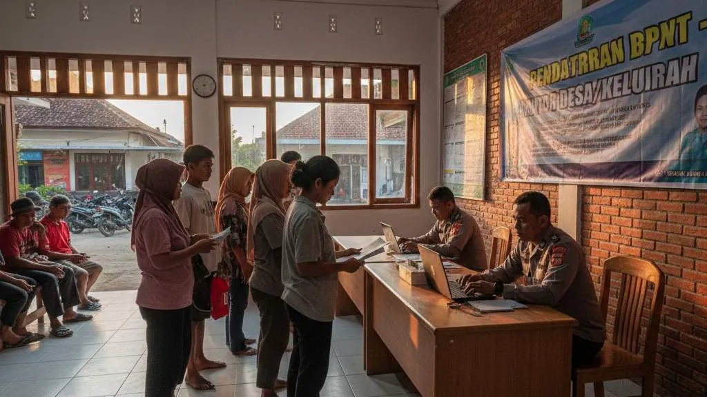 Cara Daftar BPNT Melalui Kantor Desa/Kelurahan (c) Ilustrasi AI