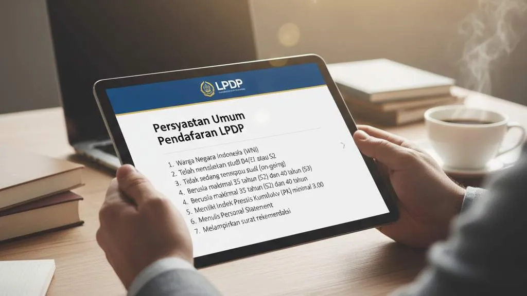 Syarat dan Persyaratan Umum Pendaftaran LPDP (c) Ilustrasi AI