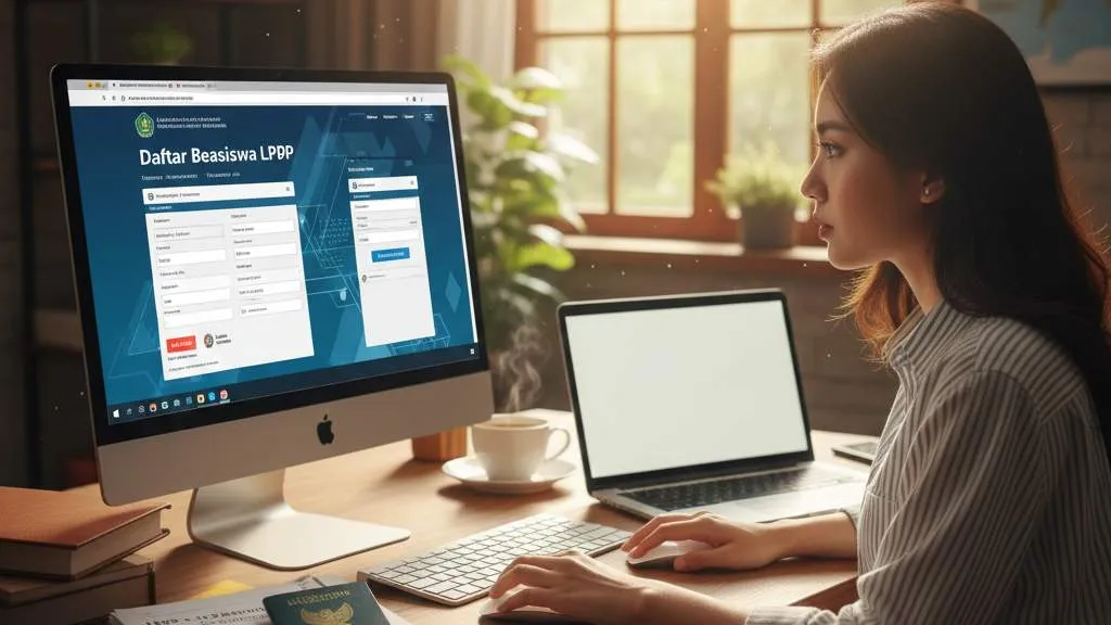 Langkah-langkah Cara Daftar Beasiswa LPDP Online (c) Ilustrasi AI