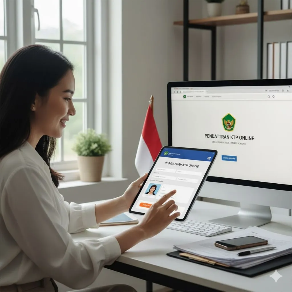 Pengertian dan Manfaat Pendaftaran KTP Online (c) Ilustrasi AI