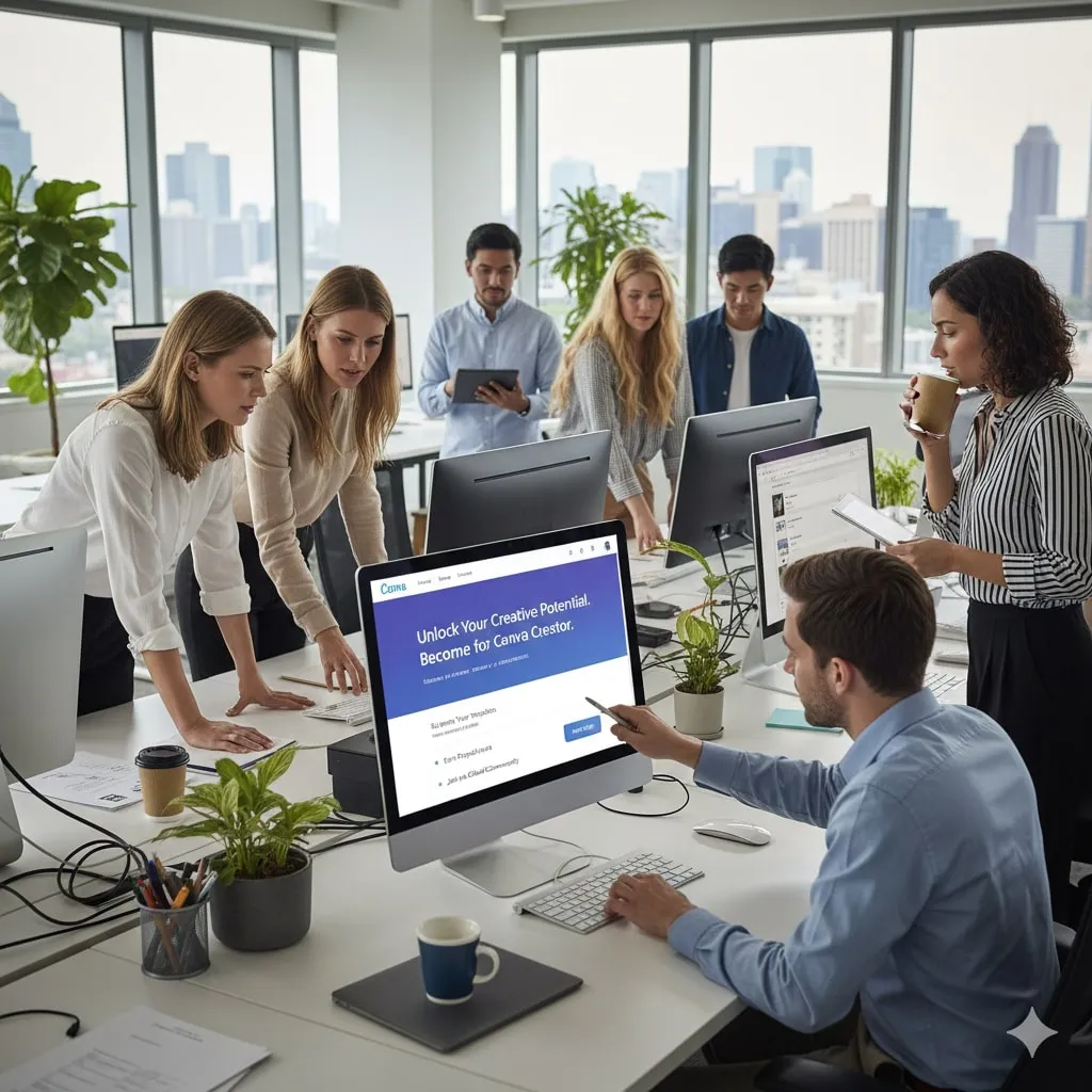 Sistem Pembayaran dan Royalti Canva Creator (c) Ilustrasi AI