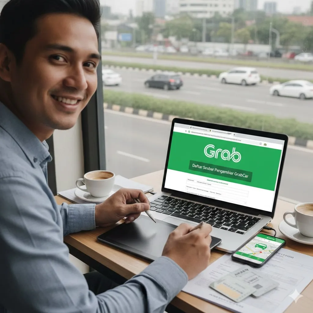Tips Sukses Menjadi Mitra Grab Car (c) Ilustrasi AI