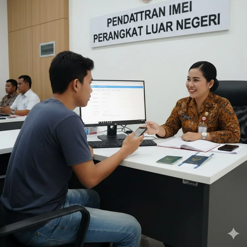 Pendaftaran Melalui Aplikasi Mobile Bea Cukai (c) Ilustrasi AI