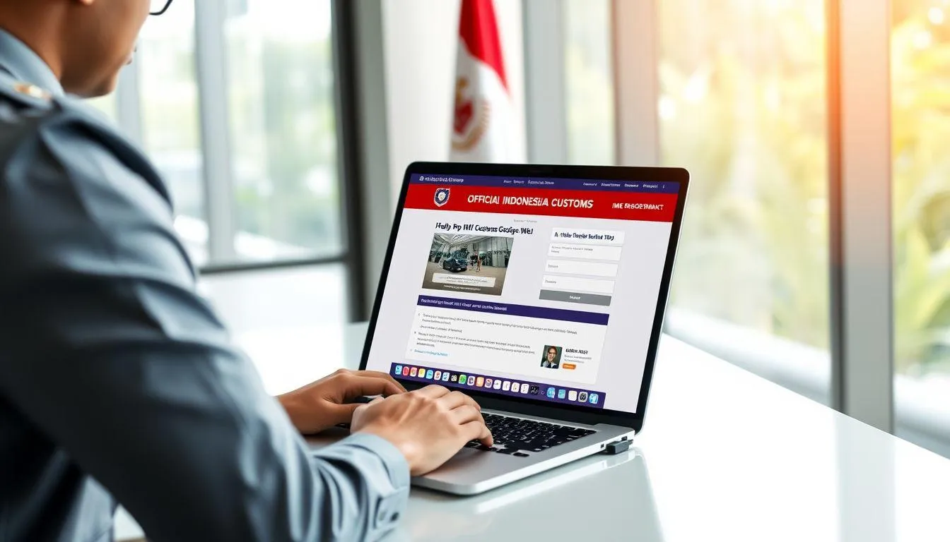 Langkah-Langkah Pendaftaran Melalui Website Bea Cukai (c) Ilustrasi AI
