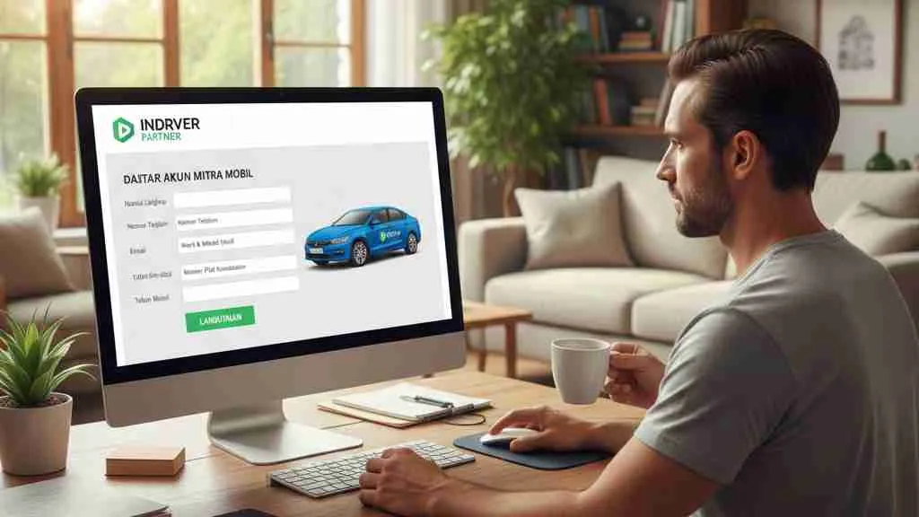 Langkah-langkah Cara Daftar InDriver Mobil (c) Ilustrasi AI
