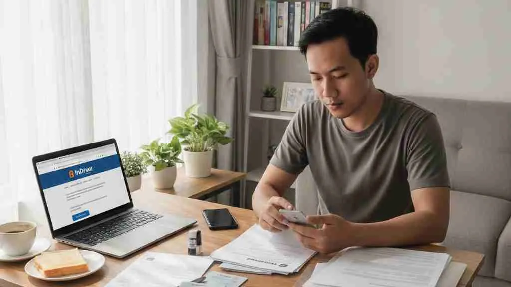 Dokumen dan Persyaratan Pendaftaran InDriver (c) Ilustrasi AI