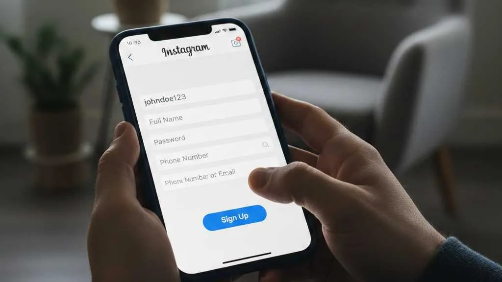 Cara Daftar Instagram Melalui Smartphone (c) Ilustrasi AI