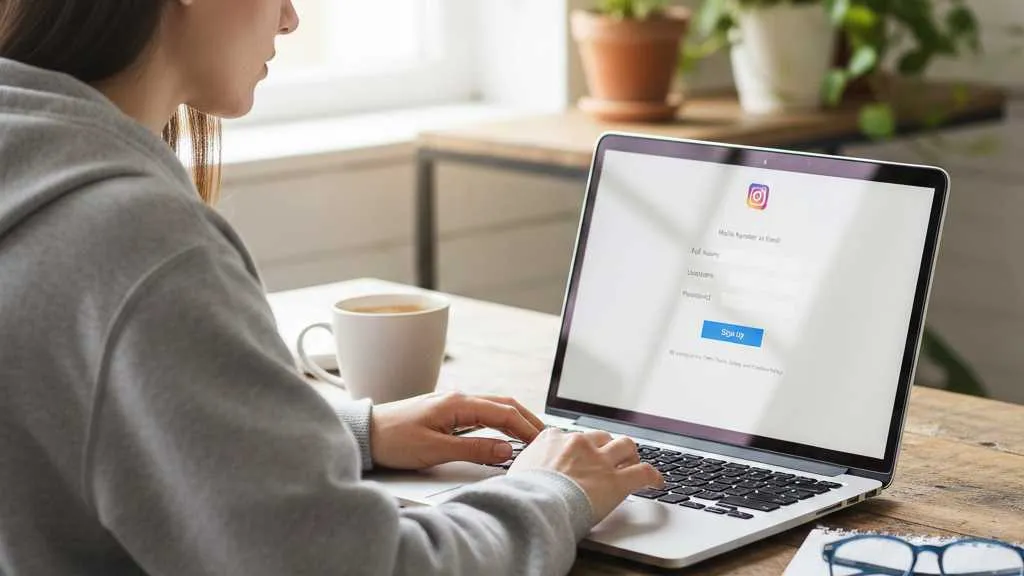 Cara Daftar Instagram Melalui Komputer (c) Ilustrasi AI