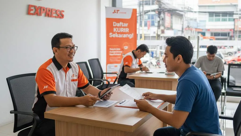 Cara Daftar Kurir J&T Secara Offline (c) Ilustrasi AI