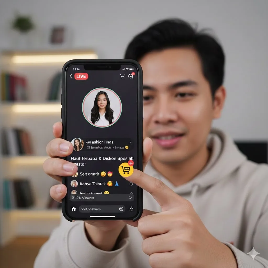 Cara Menambahkan Keranjang Kuning di Video TikTok (c) Ilustrasi AI