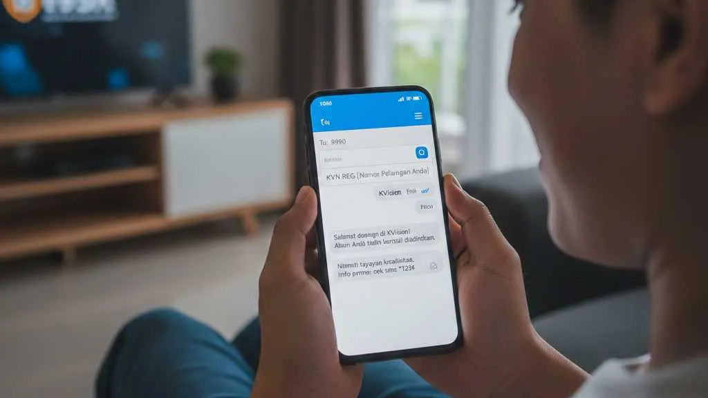 Cara Daftar K Vision Melalui SMS (c) Ilustrasi AI