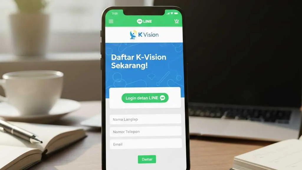 Cara Daftar K Vision Melalui Telegram dan Line (c) Ilustrasi AI