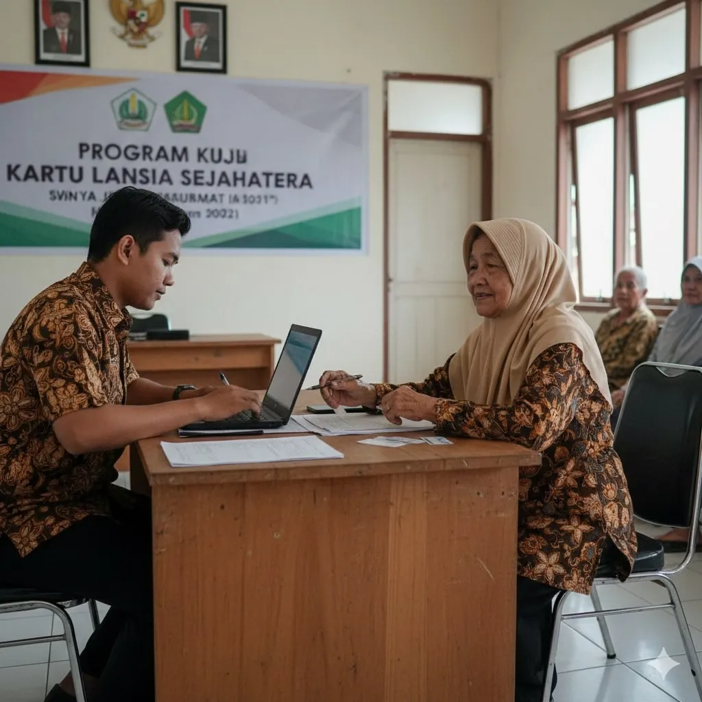 Jadwal dan Besaran Bantuan Kartu Lansia (c) Ilustrasi AI