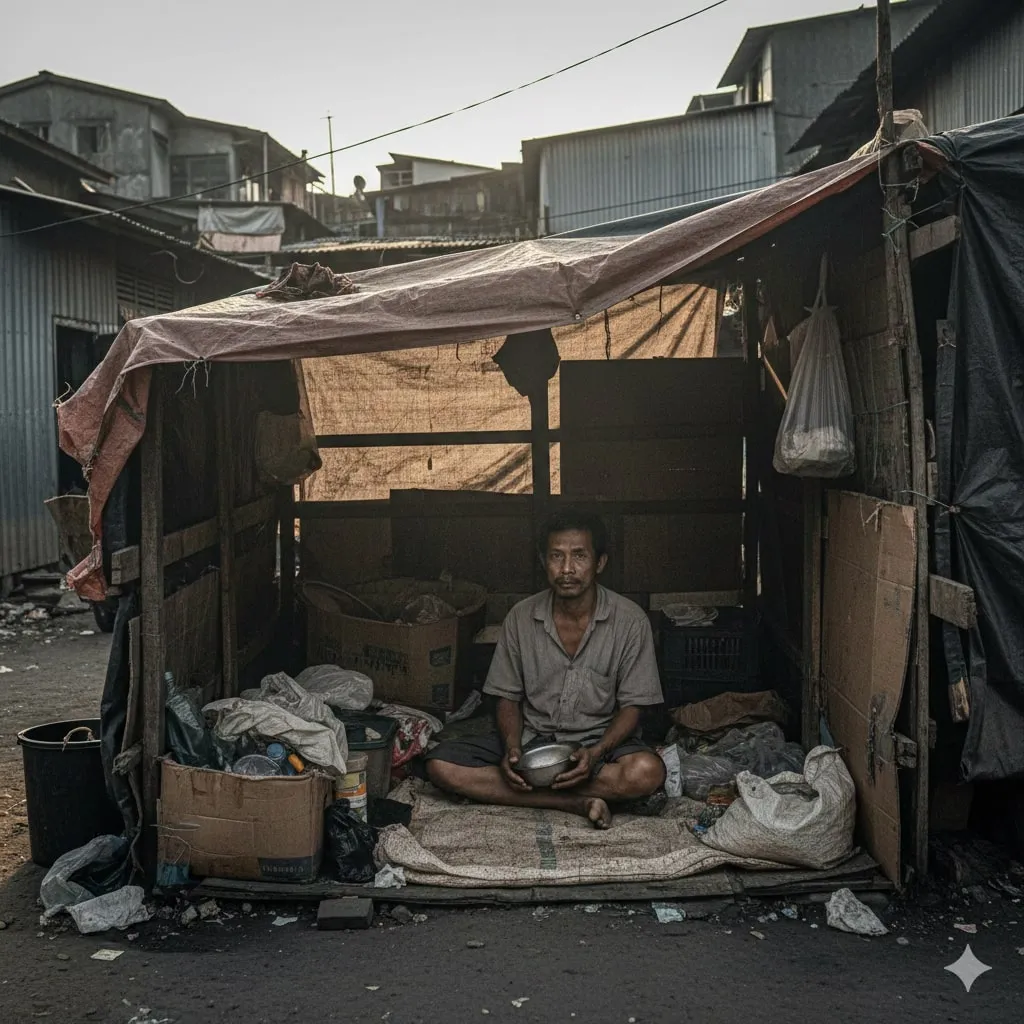 Pengertian dan Kriteria Keluarga Miskin di Surabaya (c) Ilustrasi AI