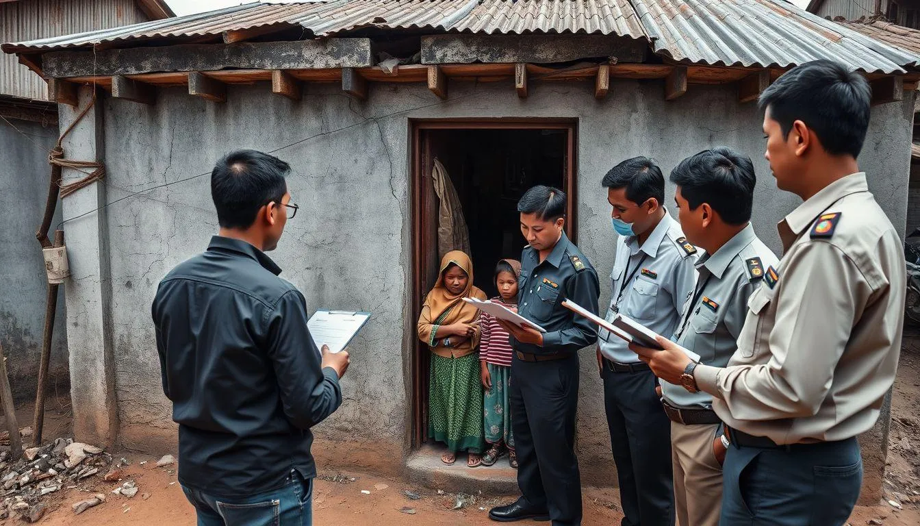 Proses Verifikasi dan Survei Lapangan (c) Ilustrasi AI