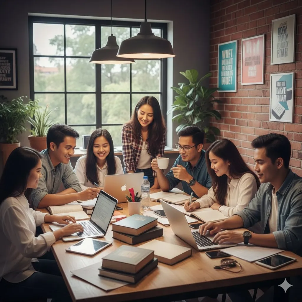 Proses Pendaftaran Online dan Offline (c) Ilustrasi AI