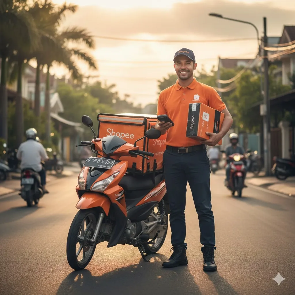 Pengertian dan Peran Kurir Shopee Express (c) Ilustrasi AI