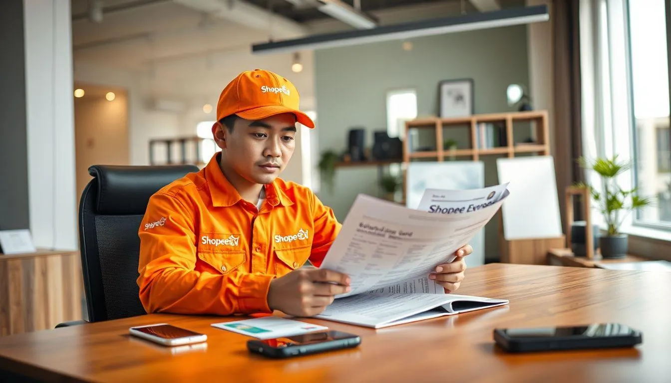 Syarat dan Ketentuan Pendaftaran Kurir Shopee (c) Ilustrasi AI