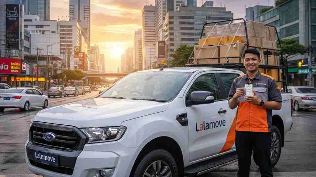 Pengertian dan Jenis Layanan Lalamove Mobil Pick Up (c) Ilustrasi AI