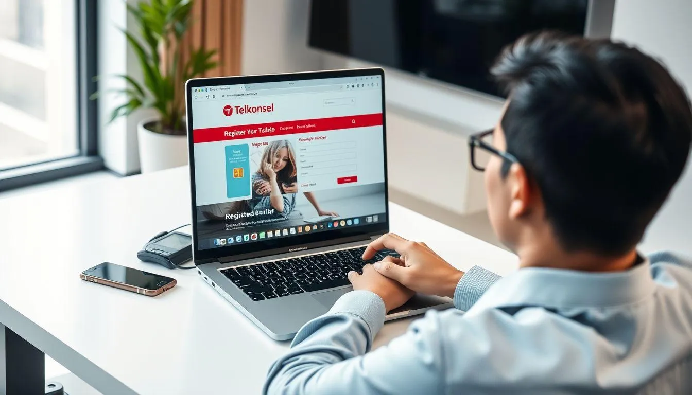 Pendaftaran Melalui Website Resmi Telkomsel (c) Ilustrasi AI