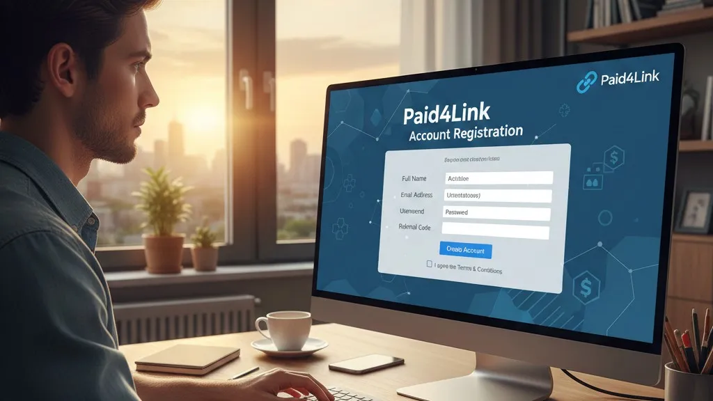Langkah-Langkah Cara Daftar Paid4Link (c) Ilustrasi AI