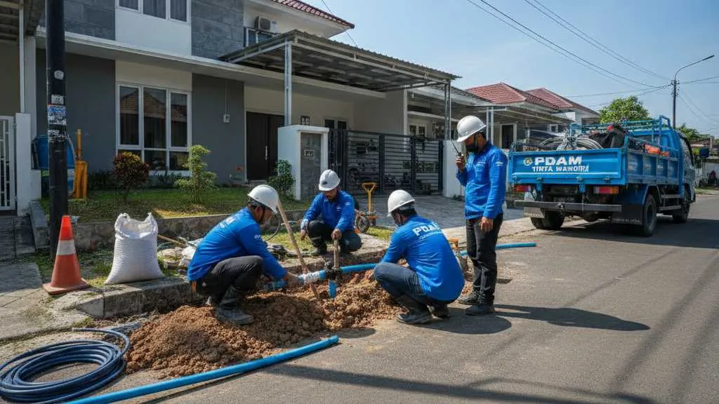 Biaya Pemasangan PDAM di Berbagai Kota (c) Ilustrasi AI