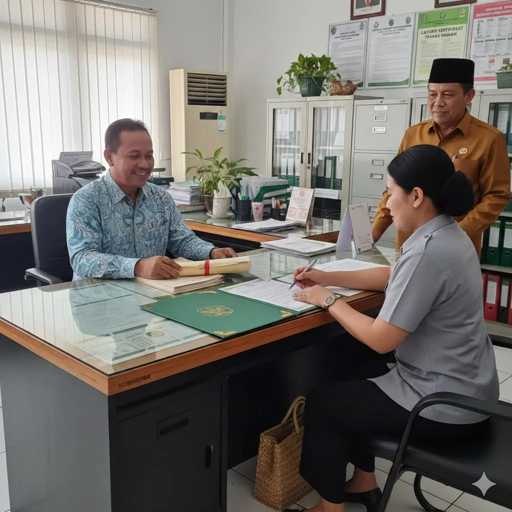 Syarat dan Ketentuan Pemutihan Sertifikat Tanah (c) Ilustrasi AI