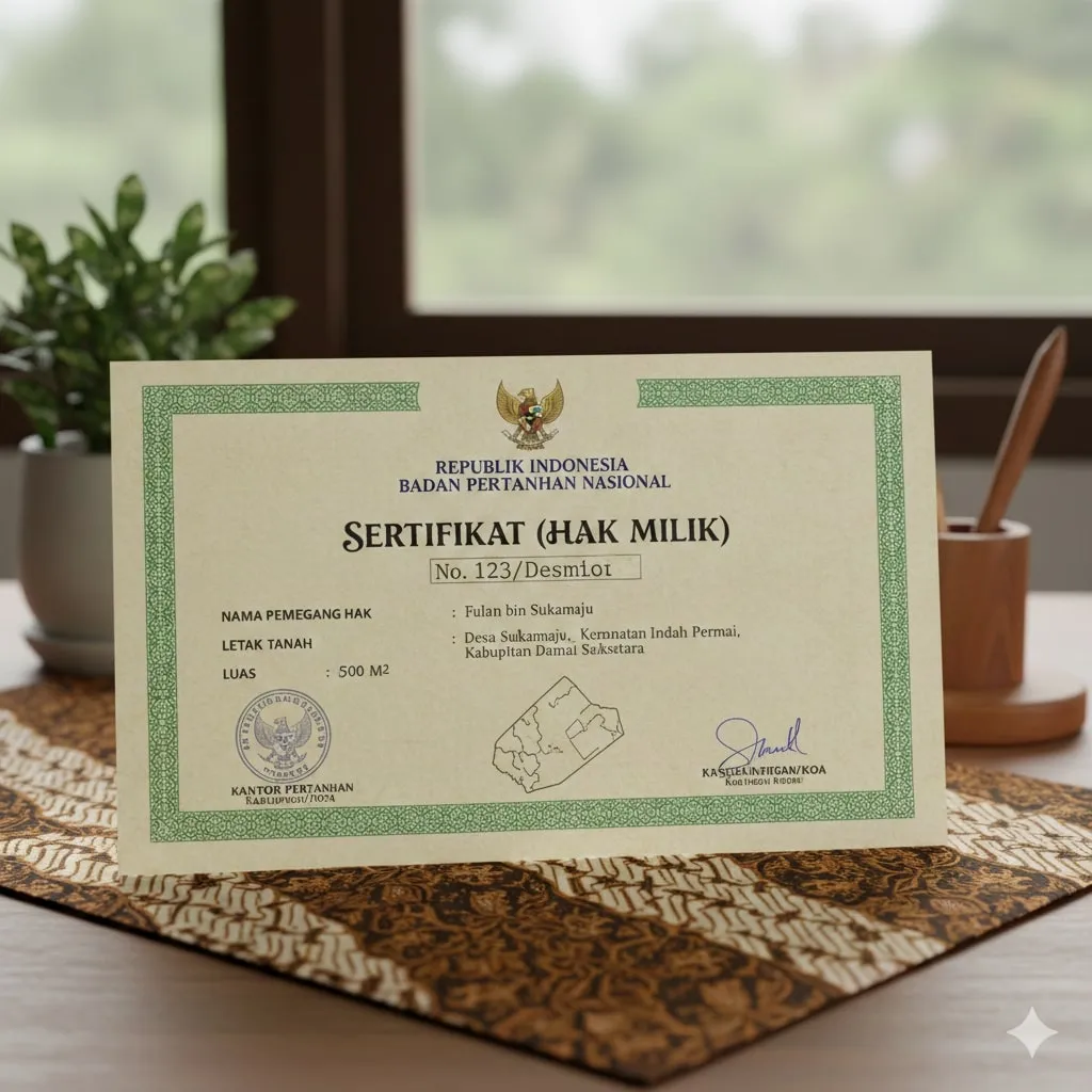 Prosedur Pendaftaran PTSL 2025 (c) Ilustrasi AI