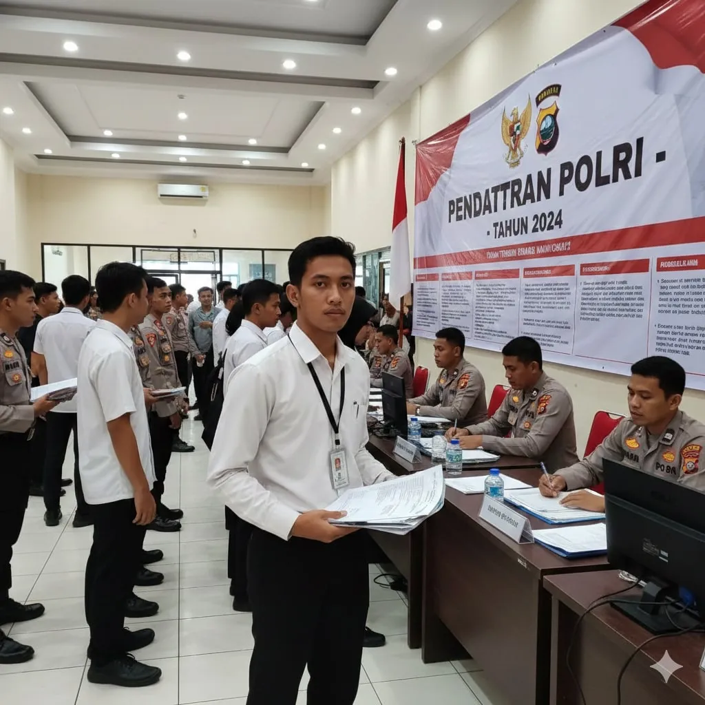 Cara Mendaftar Polri Secara Online (c) Ilustrasi AI