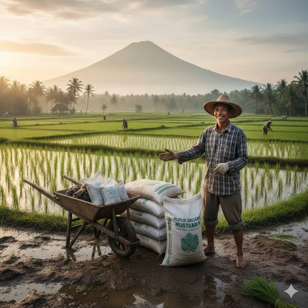 Mekanisme Penebusan dan Distribusi Pupuk Subsidi (c) Ilustrasi AI