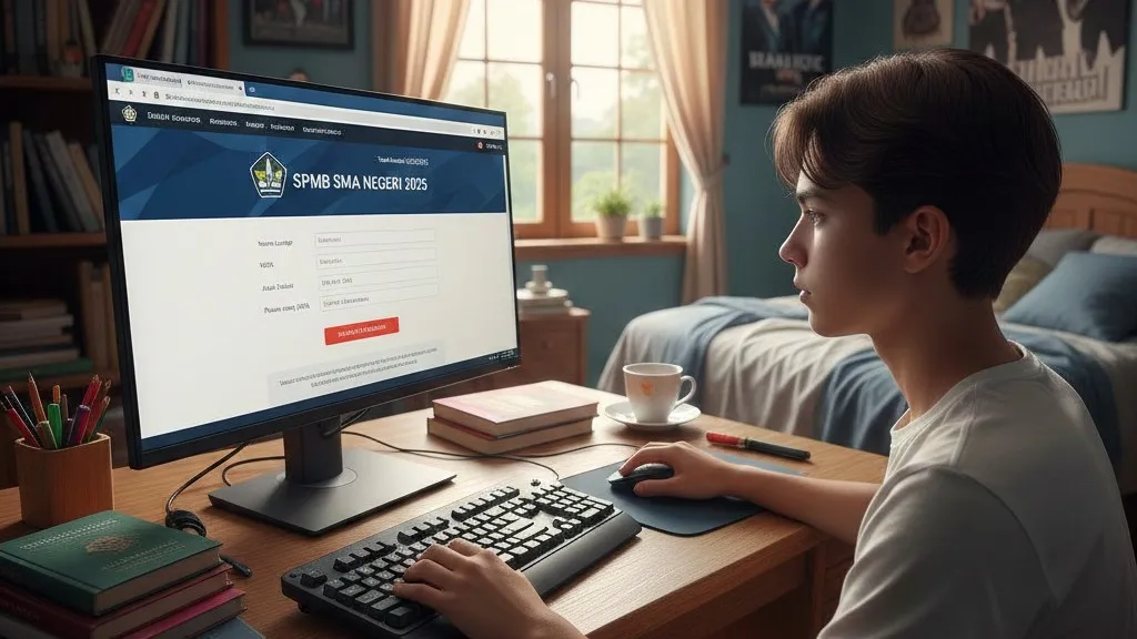 Langkah-Langkah Pendaftaran Online (c) Ilustrasi AI