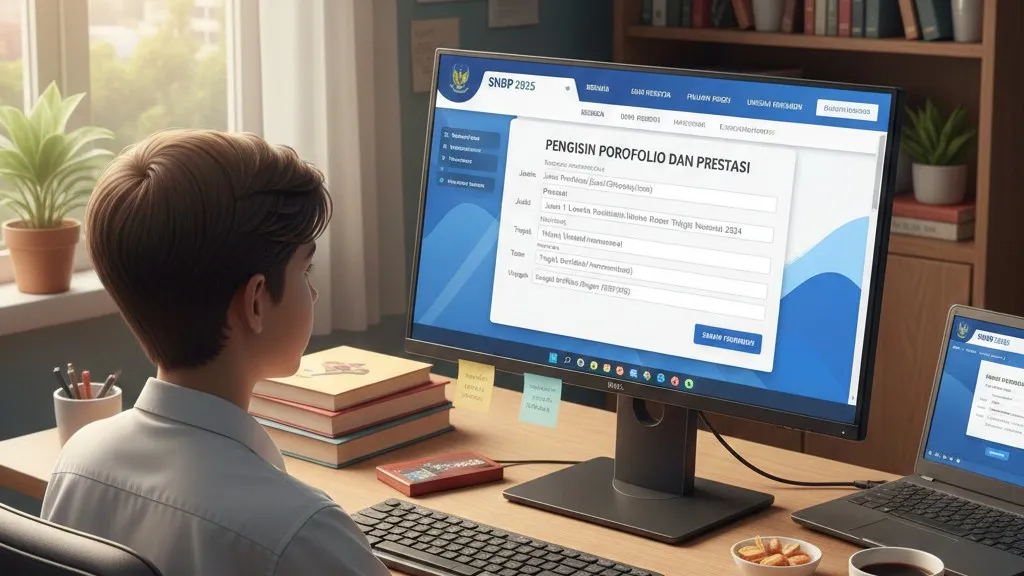 Pengisian Portofolio dan Prestasi (c) Ilustrasi AI