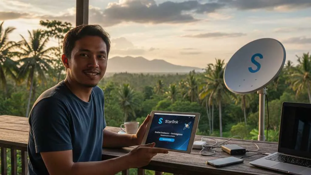 Paket dan Harga Starlink Indonesia (c) Ilustrasi AI